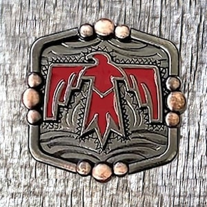 Thunderbird Red Concho 1-3/8 Inch