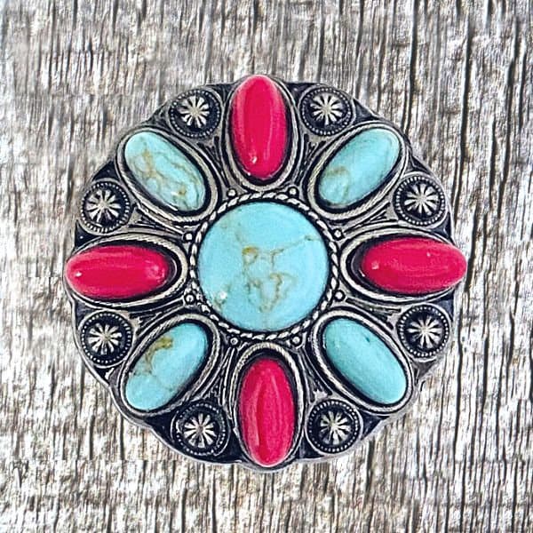 Painted Desert 1-1/2 Inch Turquoise Concho