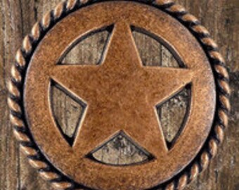 Star Cabinet Hardware Knob Antique Copper Finish