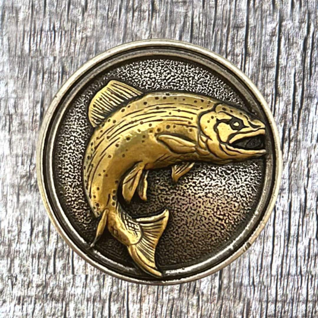 Trout 1 Inch Concho Gold Finish - Etsy
