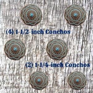 Texico Turquoise Saddle Set 2