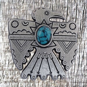 Thunderbird Southwest Turquoise Concho 1-1/2 Inch