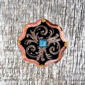 Belle&#39;s Copper 1-inch Concho