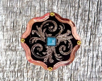 Concho de cobre de 1 pulgada de Belle