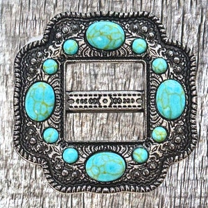 Laredo Antique Nickel 1-1/2 Inch Slotted Concho
