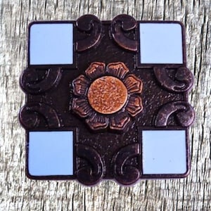 Turquoise Western 1-1/2 inch Square Concho