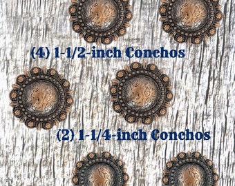 Berry Engraved Western Concho Saddle Set-2