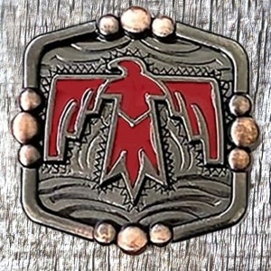Thunderbird Red Concho 2 Inch