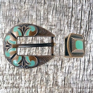 Turquoise San Marcos 3/4 Inch Buckle Set