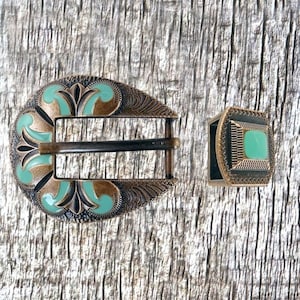 Turquoise San Marcos Buckle Set