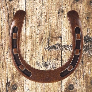Western Horseshoe Antique Copper Cabinet Knob