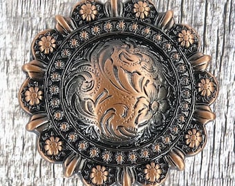 Berry Engraved Western 1-1/4 Inch Concho