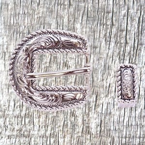 3/4 Inch Nickel Schnalle & Halter