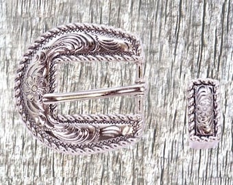 Rope Trim 3/4 Inch Nickel Buckle & Keeper