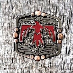 Thunderbird Red Concho 1-1/4 Inch
