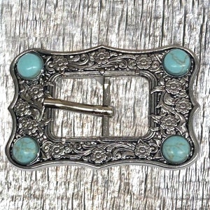 Barstow Turquois Antique Nickel 3/4 Inch Buckle
