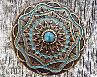 Texico Turquoise 1-1/2 Inch Concho
