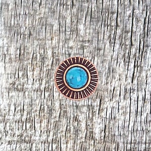 Feathered Turquoise 1/2 Inch Concho
