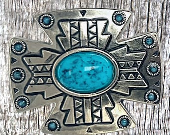 Santa Cruz 1-1/2 Inch Turquoise Concho