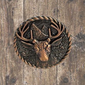 Deep Woods Deer Antique Copper Cabinet Knob