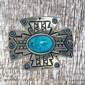 Santa Cruz 1-1/4 Inch Turquoise Concho