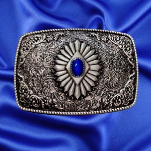 Turquoise Enamel Belt Buckle