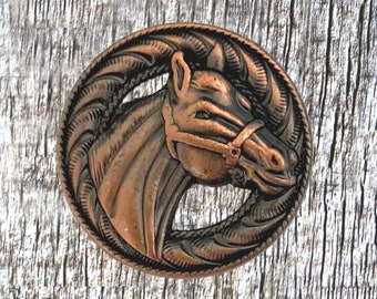 Horse 1 Inch Right Profile Concho