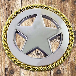 Star Cabinet Hardware Knob Nickel & Brass Finish