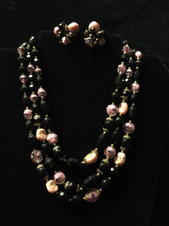 Trifari demiparure necklace and earrings