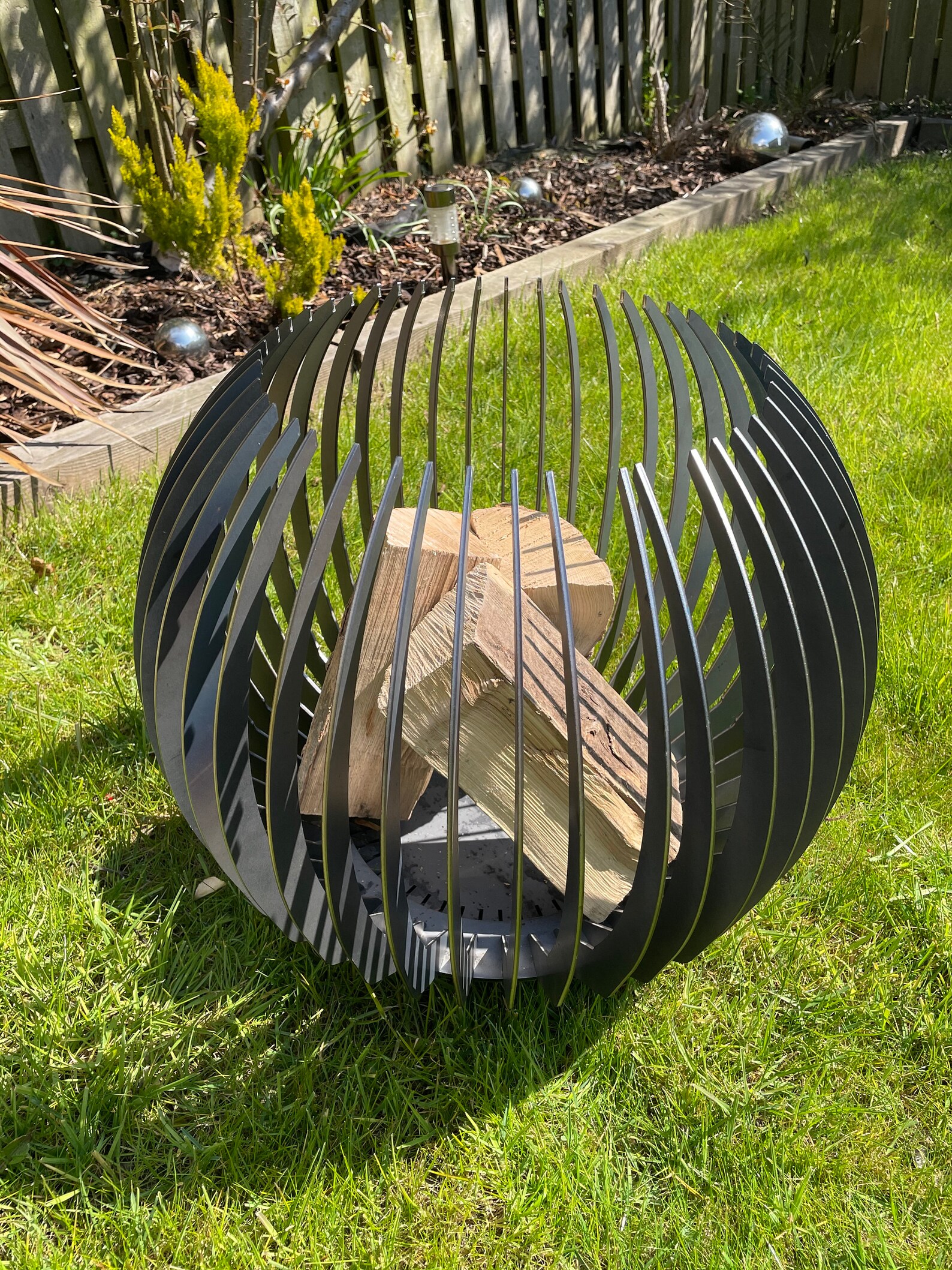 Steel Fire Pit Log Burner Etsy UK