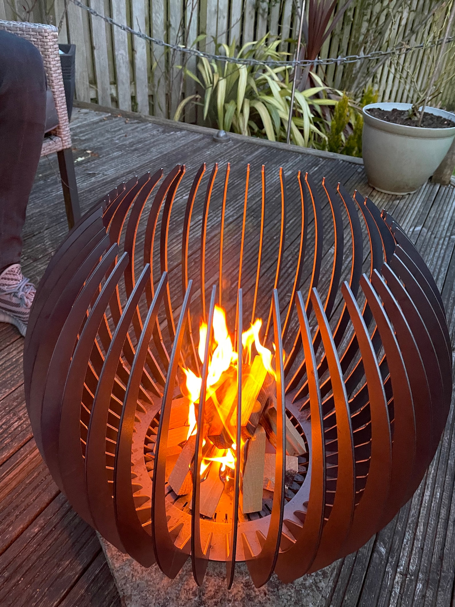 Steel Fire Pit Log Burner Etsy