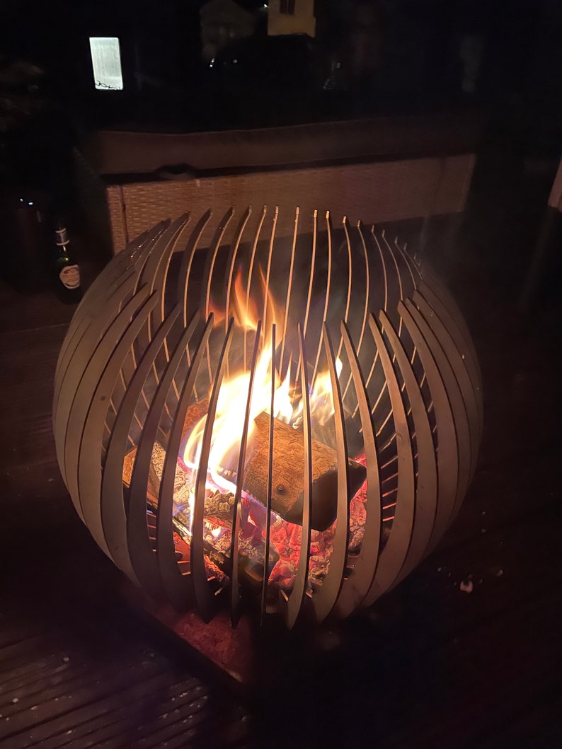 Steel Fire Pit Log Burner Etsy