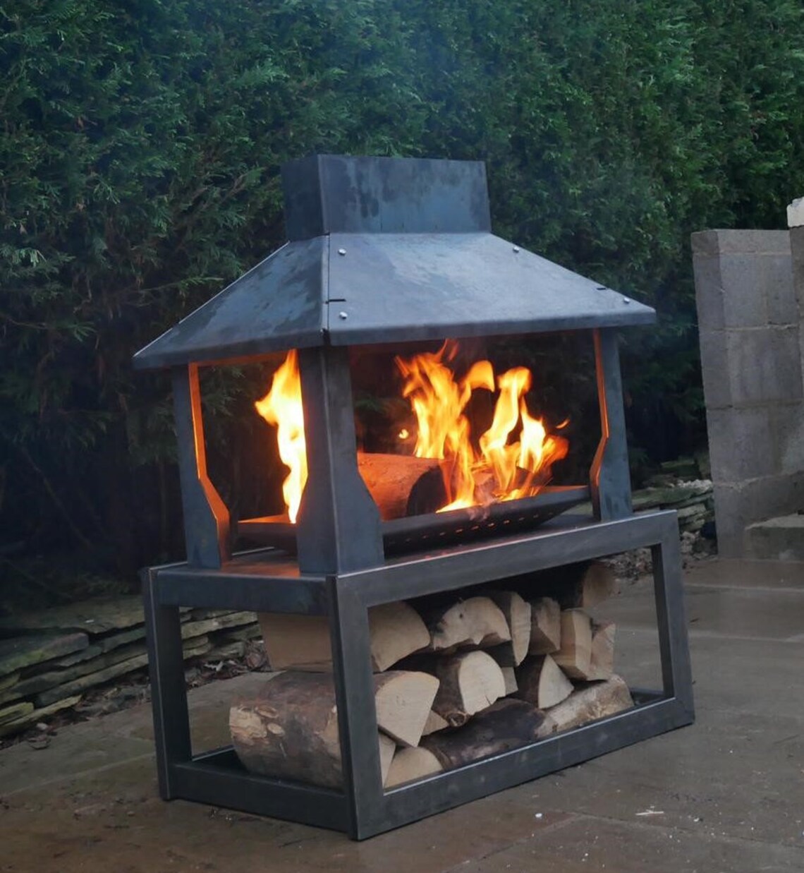 Steel Fire Pit Collapsible Patio - Etsy