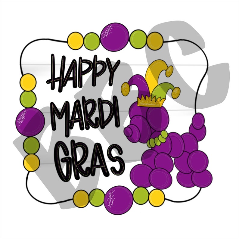 TEMPLATE Mardi Gras Door Hanger Template Bead Dog DIY Etsy