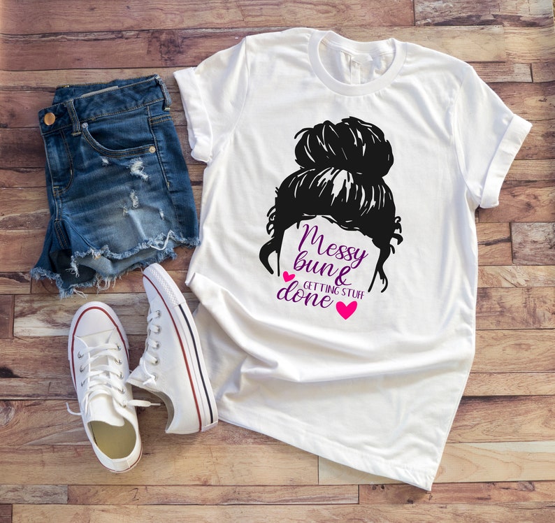 Messy Bun SVG / Mom Tshirt Designs / Cricut Designs / png svg | Etsy