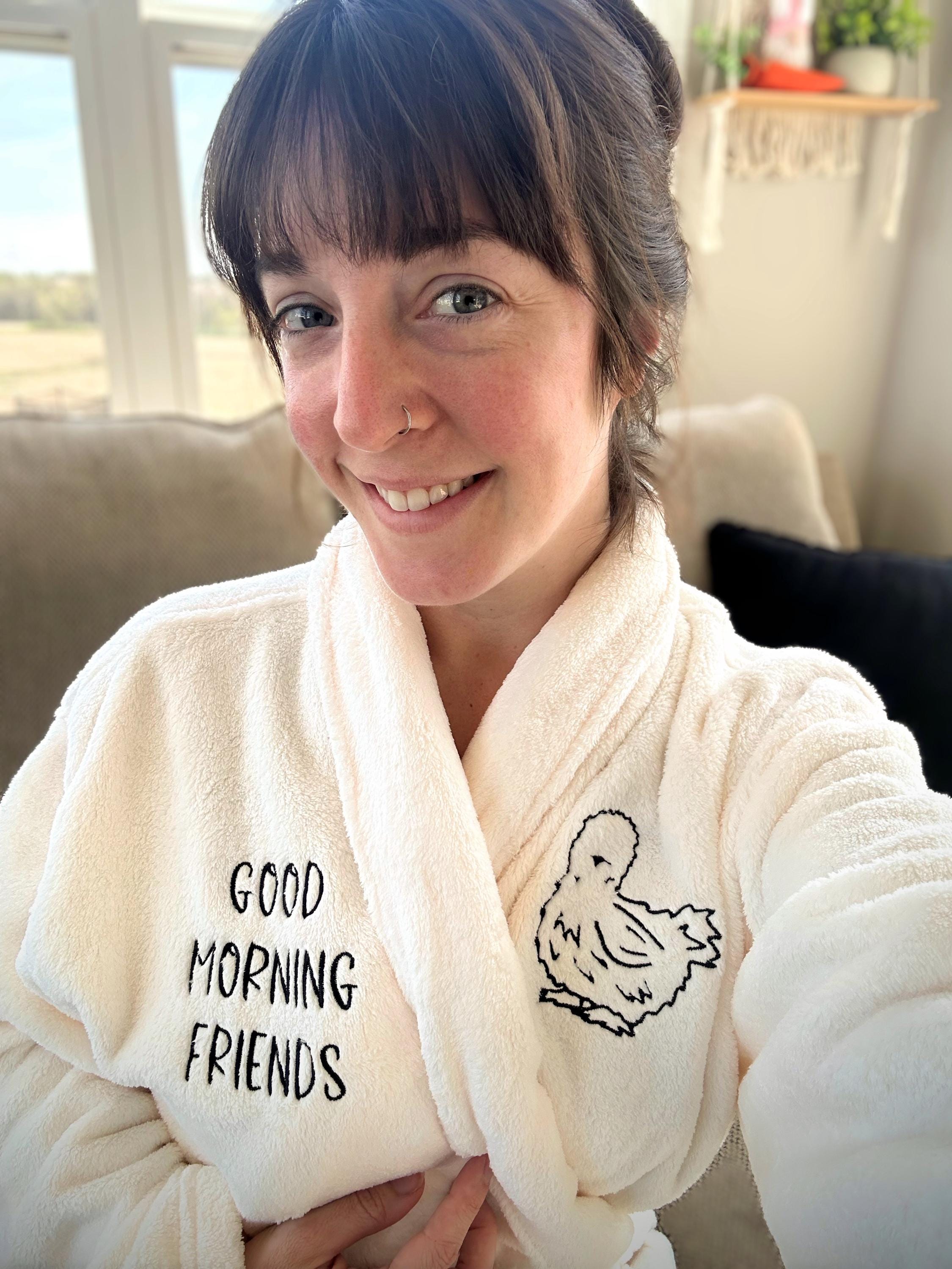 Chicken Embroidered Microfleece Robe: Silkie Chicken Lover Gift - Etsy