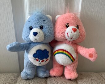 Care Bears Cuddle Pairs Cheer Bear & Grumpy Bear Plush Set Vintage