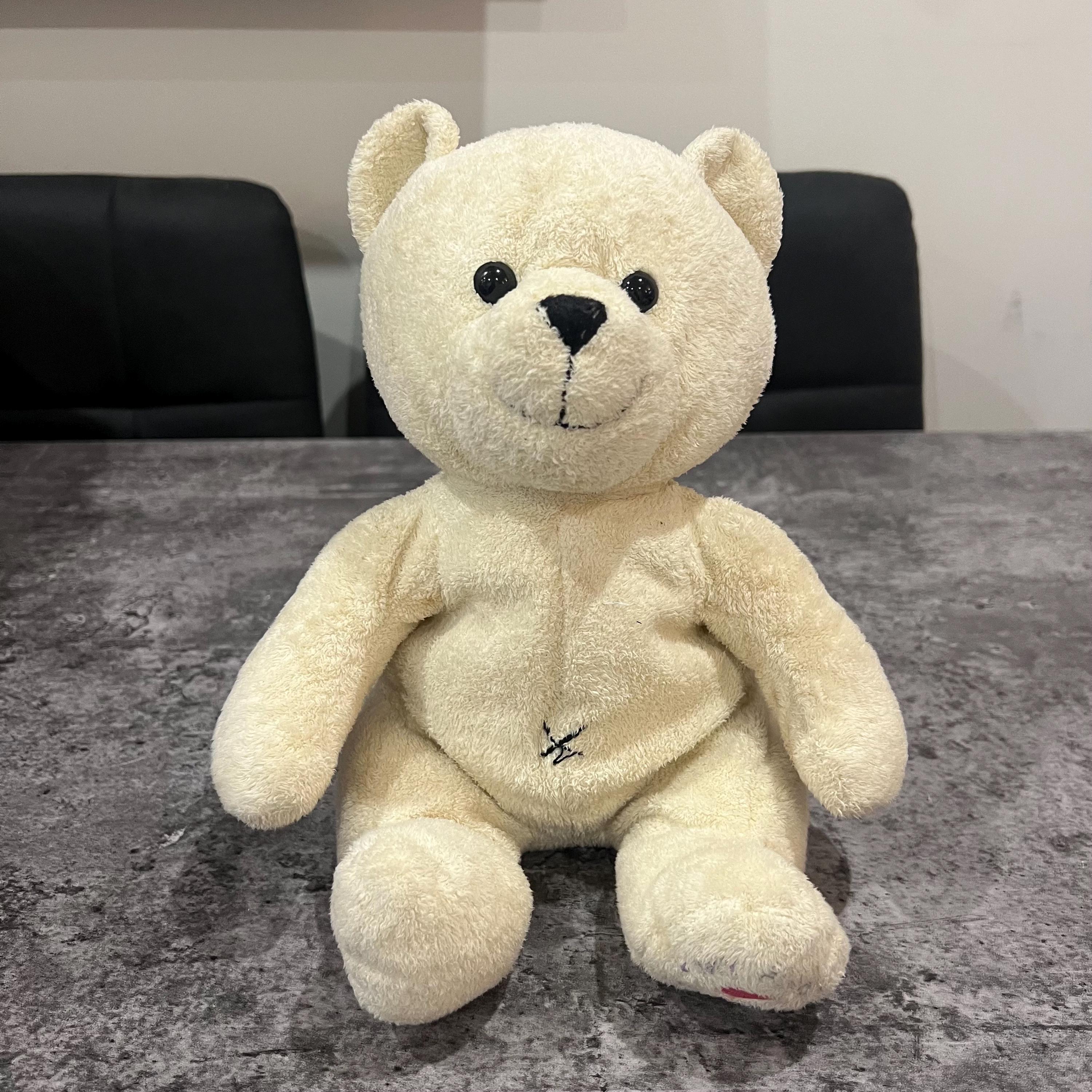 Chad Valley Vintage Teddy My First Bear Rare Cream Pink Heart Soft