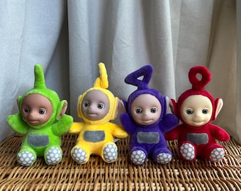 Teletubbies Complete Set of 4 Soft Toy Plush Bundle Small Size 7 inches