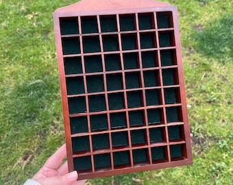 Vintage Wooden Wall Shelf Curio Cubby Trinkets & Miniatures Display Cottagecore