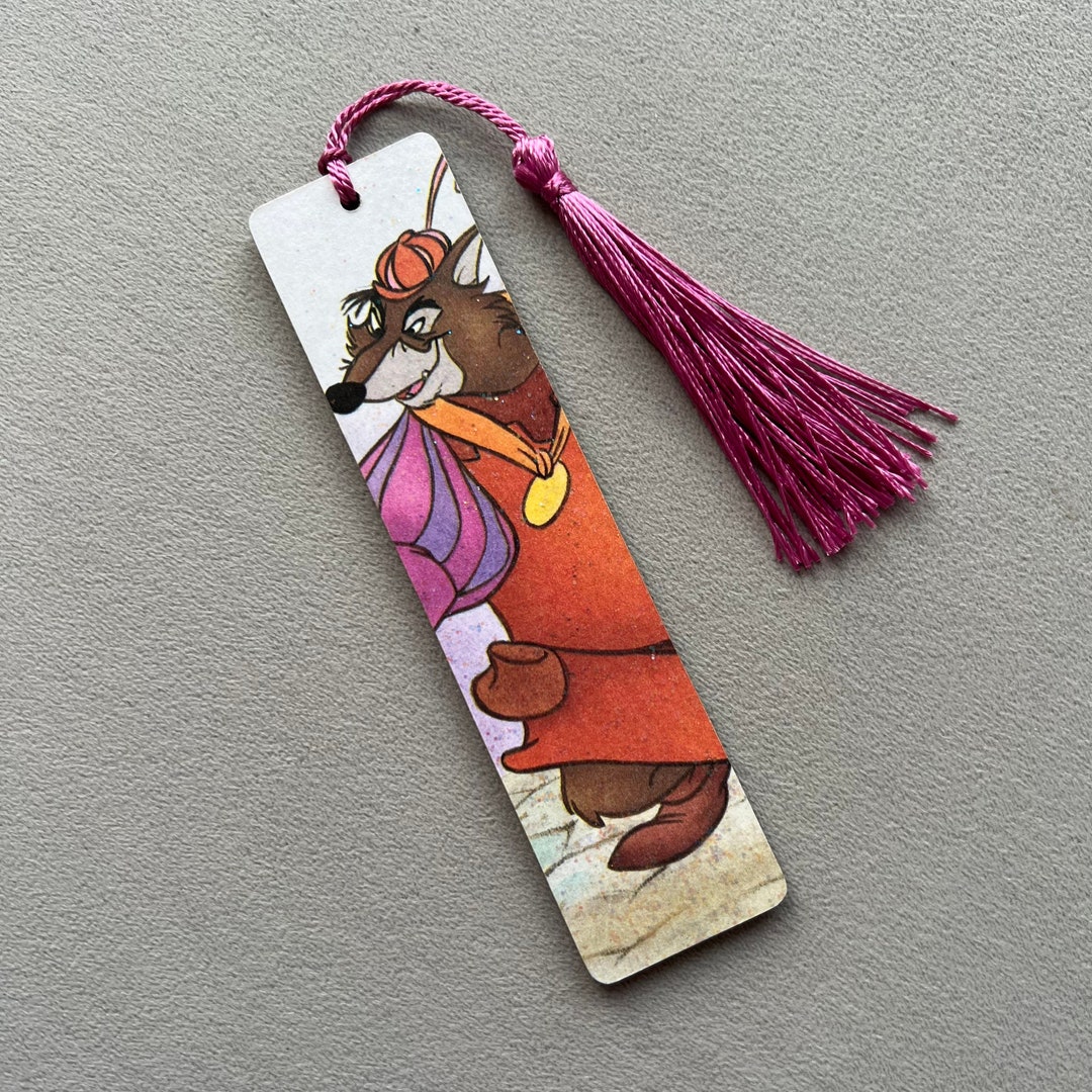 Upcycled Disney Book Robin Hood Sheriff Wooden Bookmark Book - Etsy