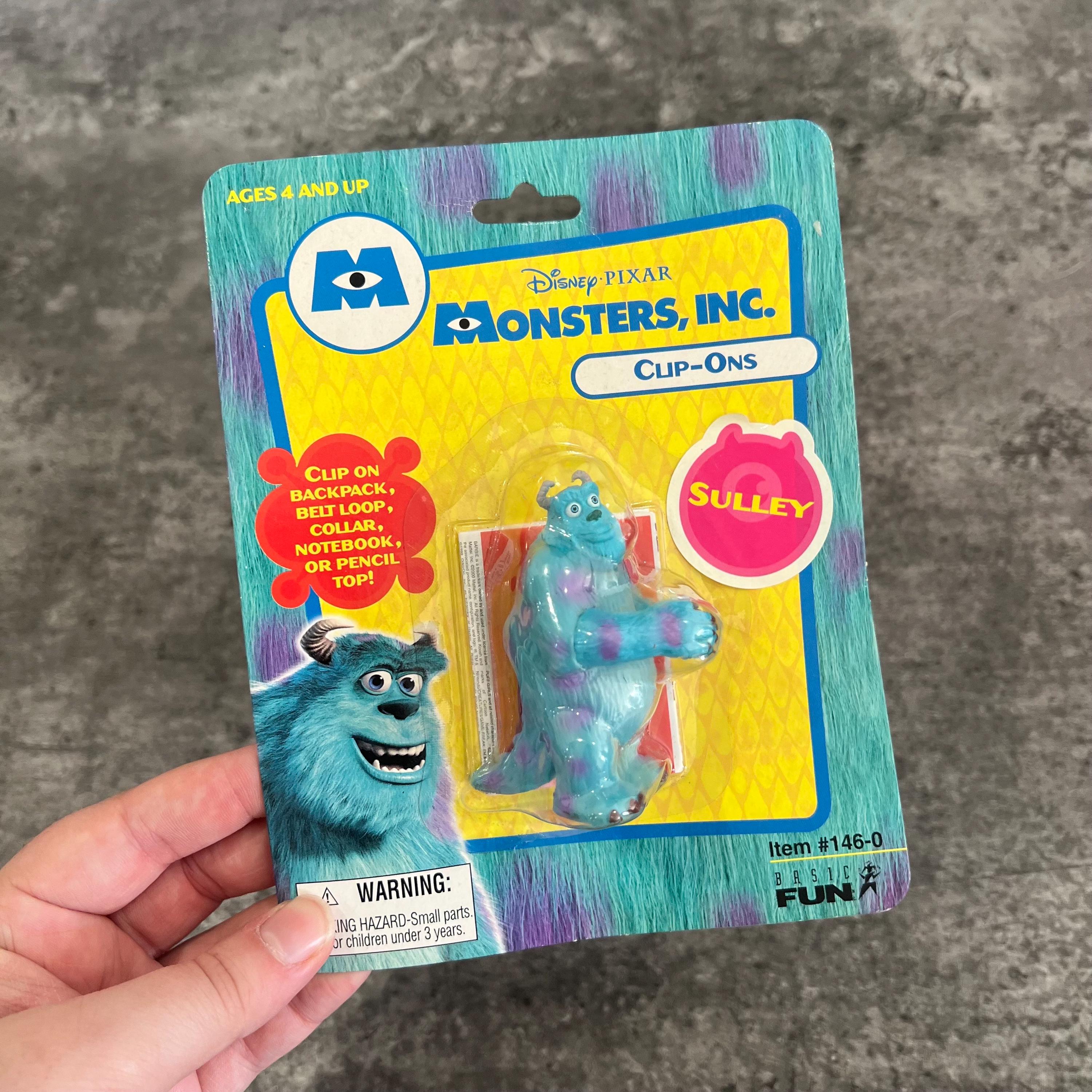 Vintage 2001 Rare Monsters Inc Disney Pixar Sulley Clip On Figure Toy