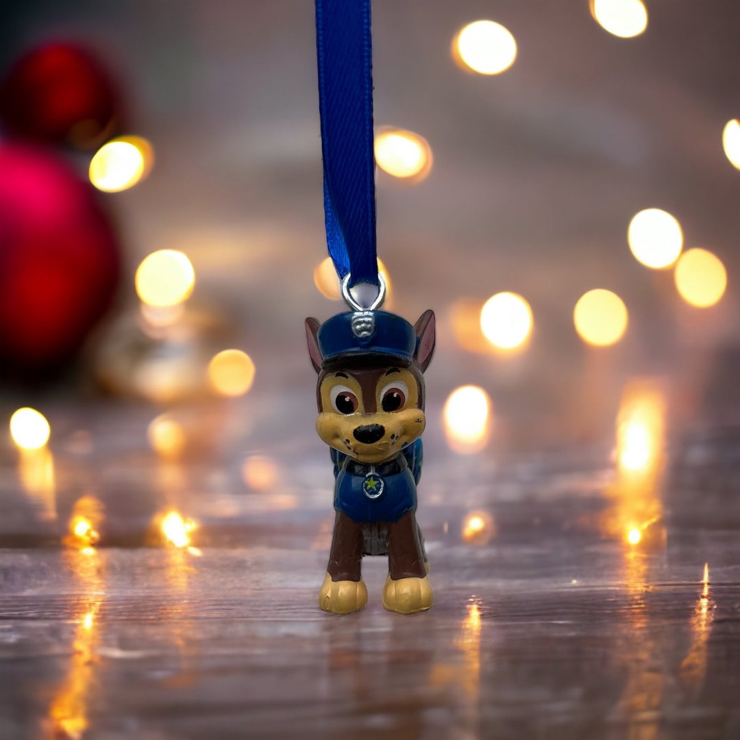 Paw Patrol Chase Christmas Tree Decoration Ornament Bauble Toy Etsy UK