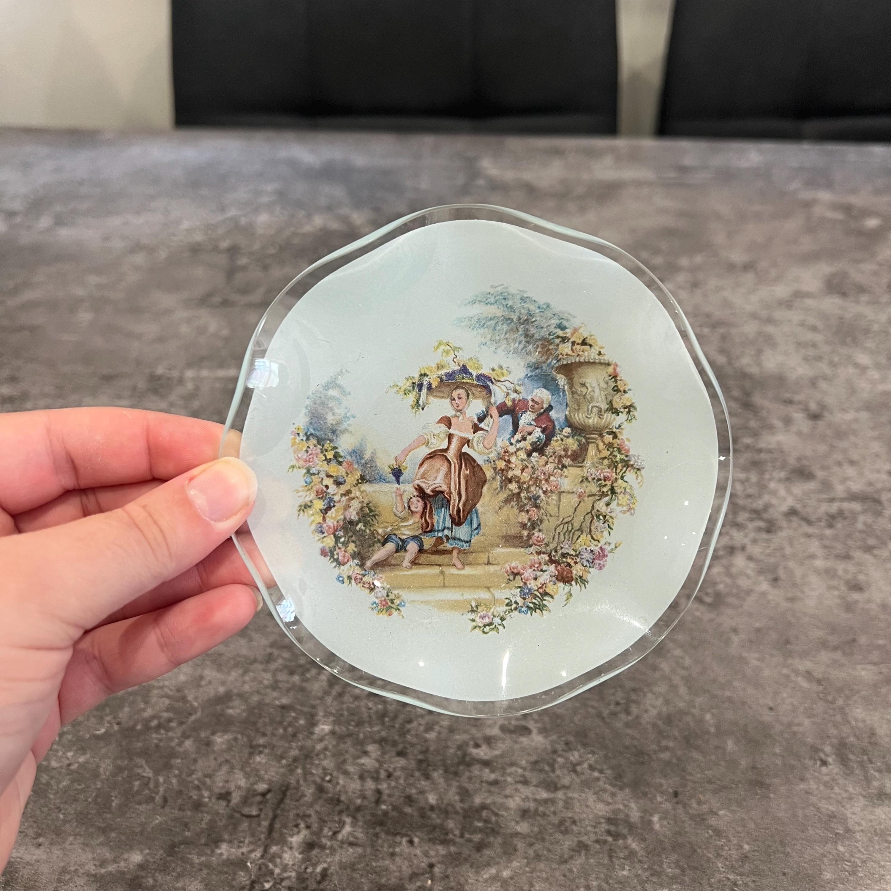 Vintage 1970s Chance Pilkington Glass Fluted Trinket Dish