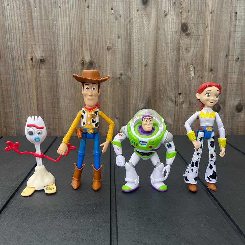 Disney Toy Story Bundle Buzz Lightyear Woody Jessie Forky Figures Toys image 1