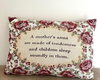 Past Times Vintage Floral Design Cushion 16"X11". Mother Children Cottagecore