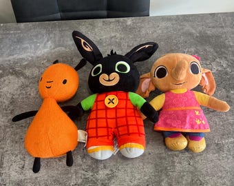 CBeebies Talking Plush Soft Toy Bundle Bing Bunny Sula Flop