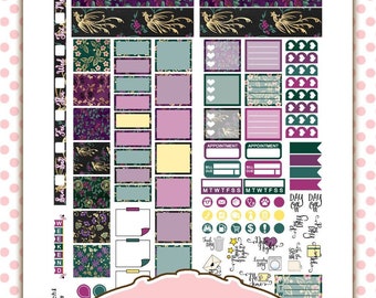Brocaded Beauty For Hobonichi Weeks ~ Silk ~ Fabric ~ Asian Motif Printable Planner Sticker Kit
