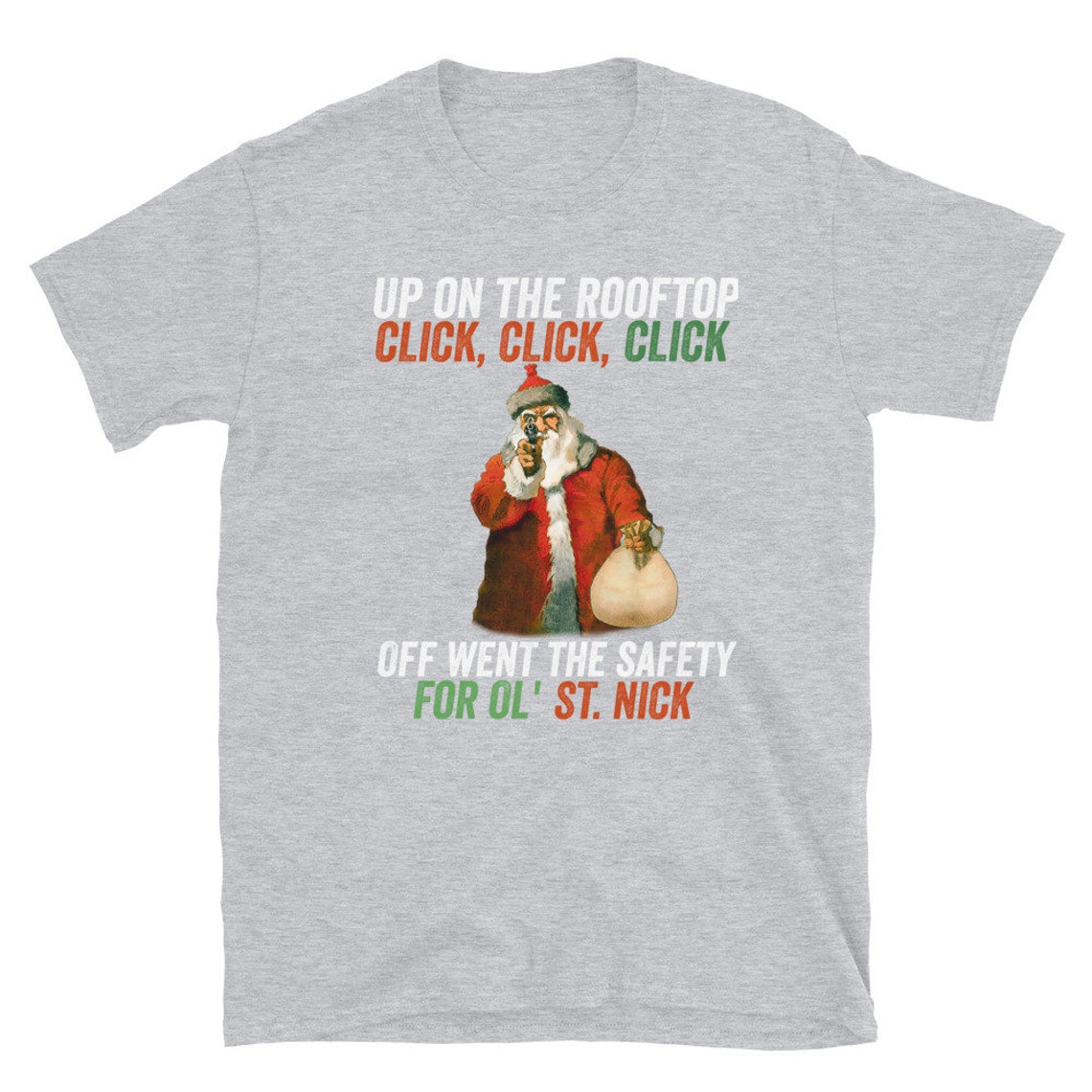 Up on the Rooftop Click Click Click off Went the Safety for Ol Etsy