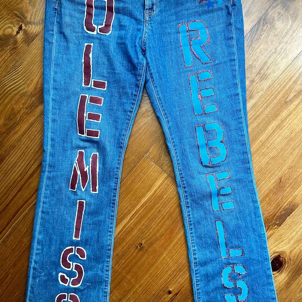 Hand Painted Jeans Etsy
